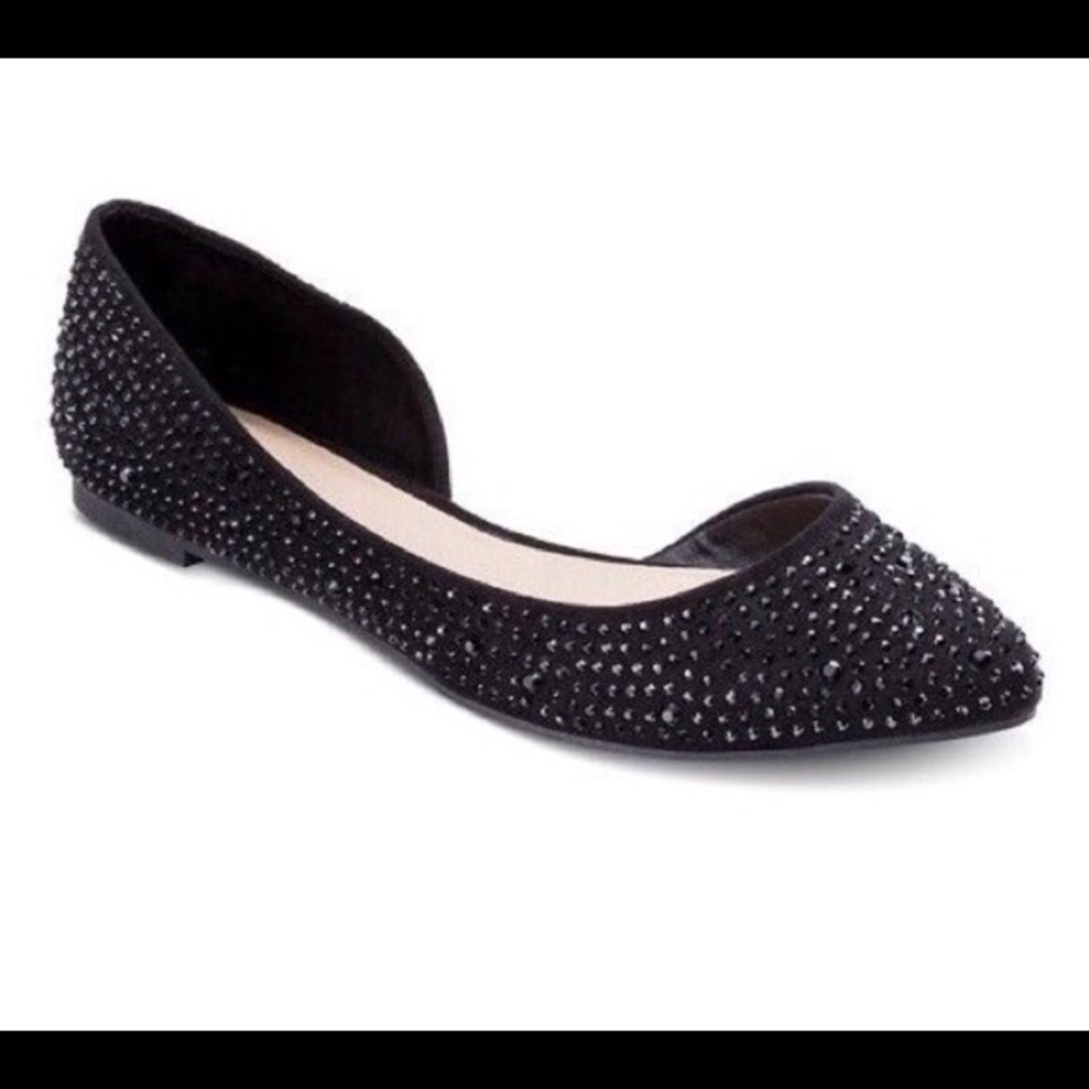 🎉MUST GO🎉 Mossimo black rhinestone flats